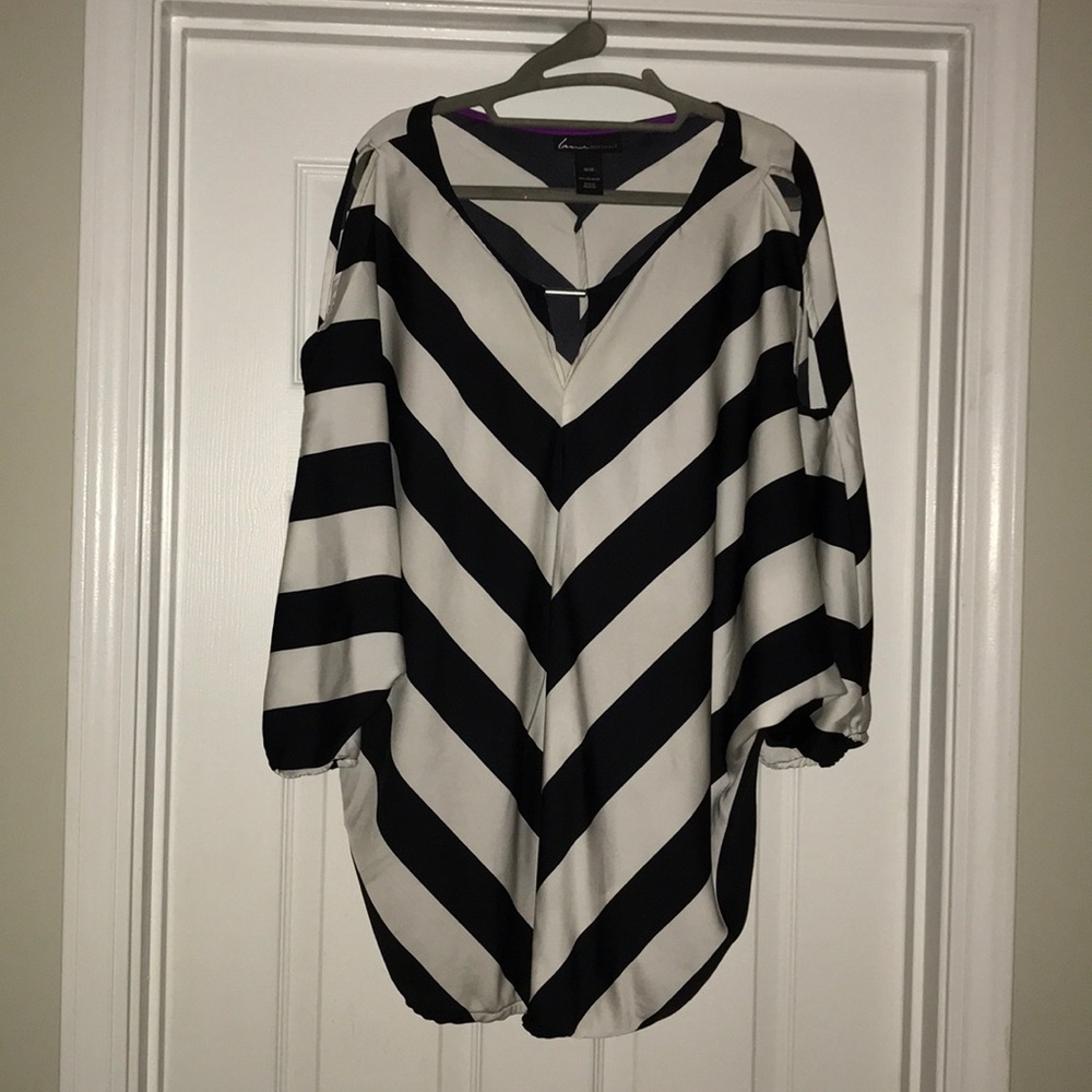 Peekabo shoulder blouse Lane Bryant